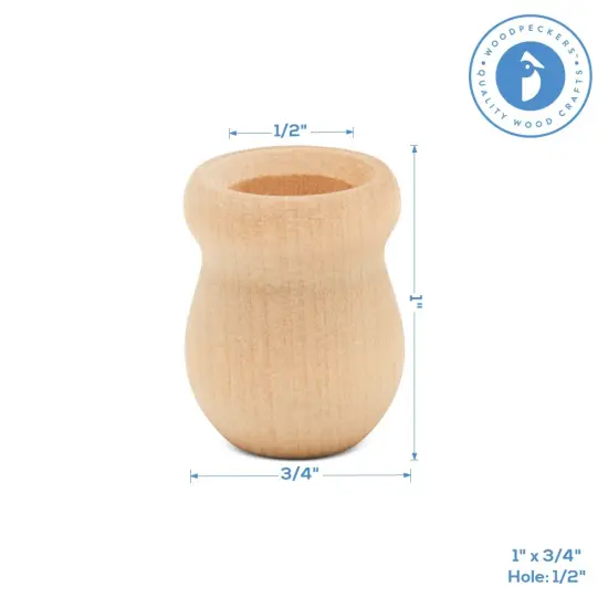 Bean Pot Candle Cups Multiple Sizes Available, Unfinished for Crafts | Woodpeckers {7}