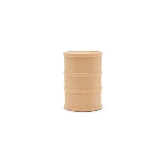 Wooden Oil Barrel 1-5/8 inch for Miniatures, Scale Model, Toy Train| Woodpeckers {4}