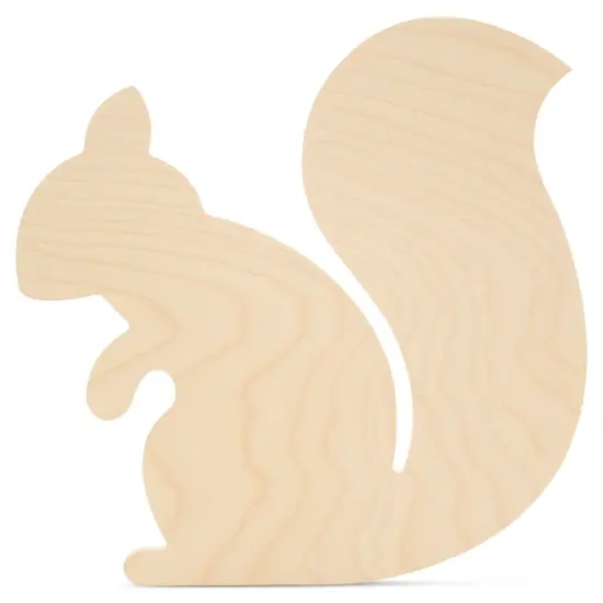 Squirrel Wood Cutout 12"x12", Unfinished, for Autumn Decor/Crafts | Woodpeckers {6}