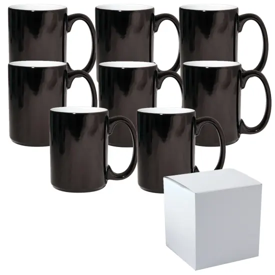 8 Pcs 15OZ El Grande Color Changing Sublimation Mugs With Foam Support Boxes {1}