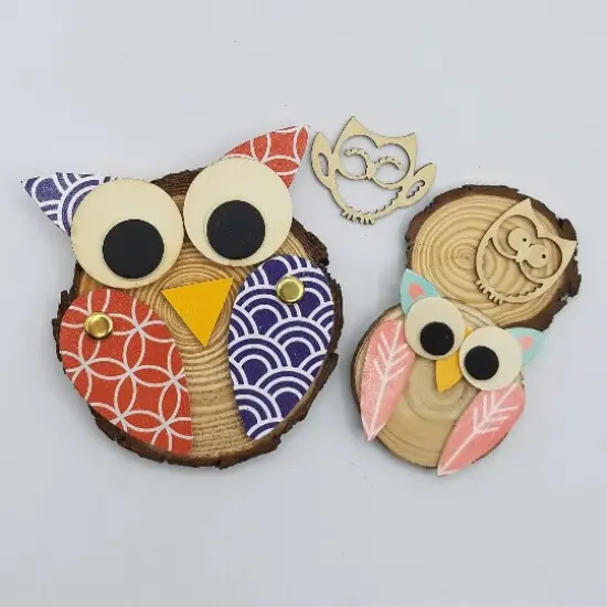 Ink and Trinket Kids Owl Decoupage Craft Kit, Blue {1}