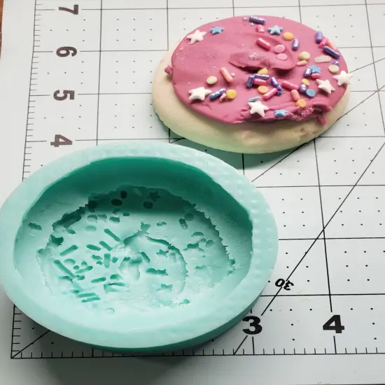 2pc Realistic Icing Sprinkles Cookie| Dessert Shape Silicone Mold| Soap| Candle | Mold for Wax| Mold for Resin {2}