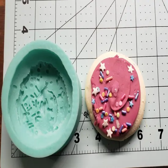 2pc Realistic Icing Sprinkles Cookie| Dessert Shape Silicone Mold| Soap| Candle | Mold for Wax| Mold for Resin {1}