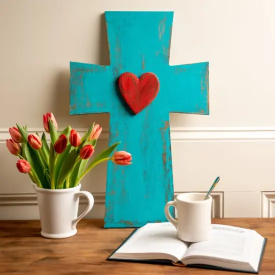 24 in. Unfinished Wooden Square Cross {5}