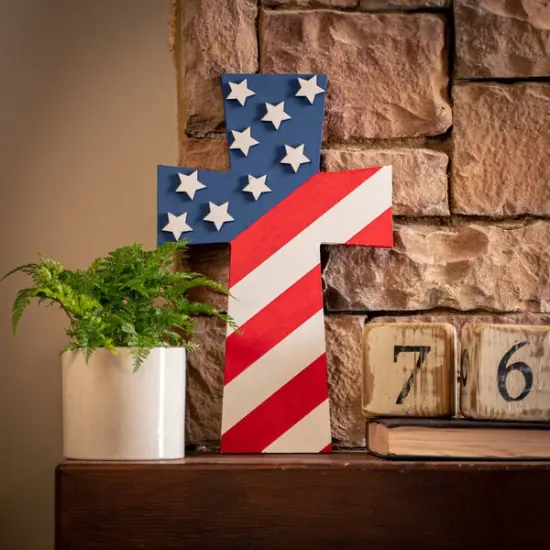 24 in. Unfinished Wooden Square Cross {3}