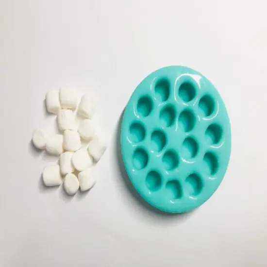 16Pc Mini Marshmallow Silicone Mold. Realistic Marshmallow Food Shape Mold. For Wax | Embed | Soap | Resin Castings {6}