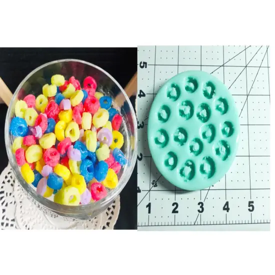 16Pc Fruit Rings cereal type Realistic Silicone Mold. For Wax | Embed | Soap | Resin Castings| Not Food Grade {1}