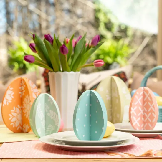 Unfinished Wooden Slotted Standing Egg Set of 3 {2}