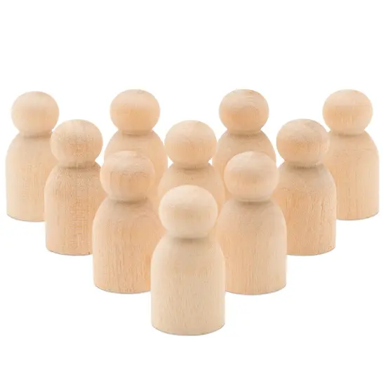 Small Wooden Peg Doll People Unfinished, 1-1/8 inch Baby Shape | Woodpeckers {1}