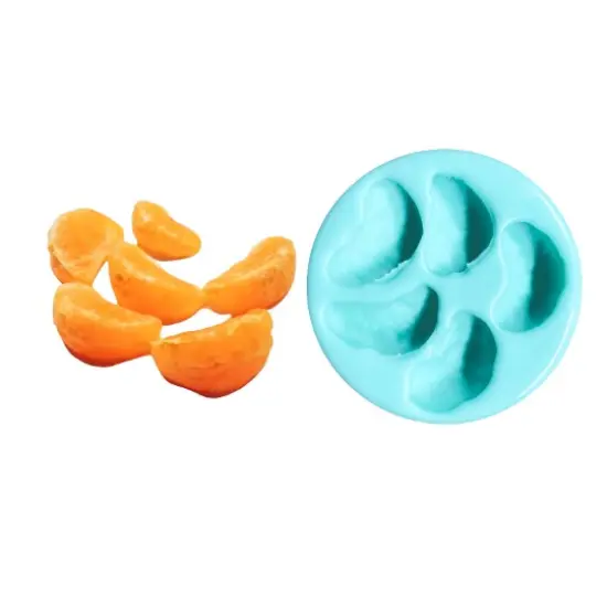 5pc Mandarin Citrus Silicone Mold. Tangerine Orange Silicone Mold.Realistic Food Shape Mold, For Wax | Embed | Soap |Resin Castings {1}