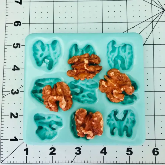 9pc walnuts Shape Silicone Mold | Realistic Food Shape ForSoap Embeds | Candle Embeds | Wax Melts Silicone Mold {3}