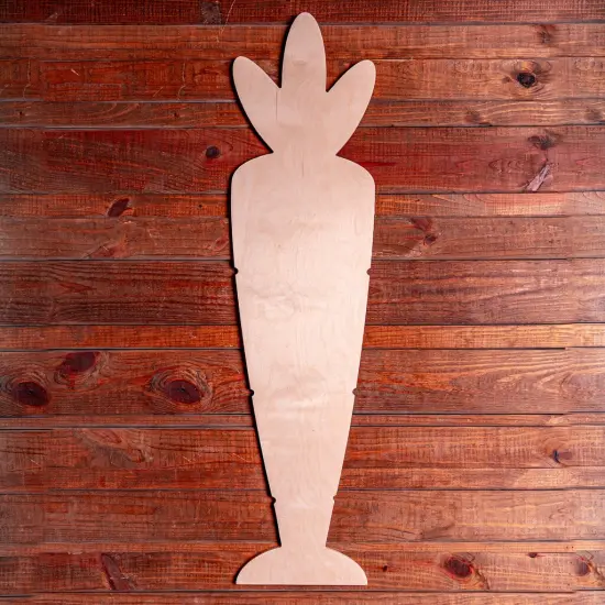 47 in. Unfinished Wooden Carrot Porch Sign {1}