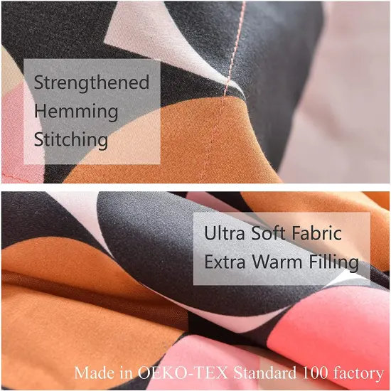 American Home Collection Pink and Black Dots Down Alternative Comforter Set {3}