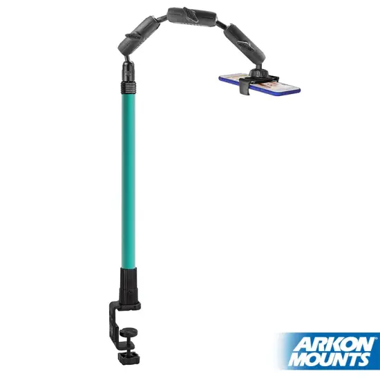Arkon Mounts CLAMPRV29TL Desk Table Clamp Phone or Camera Stand with Teal Extension Pole {2}
