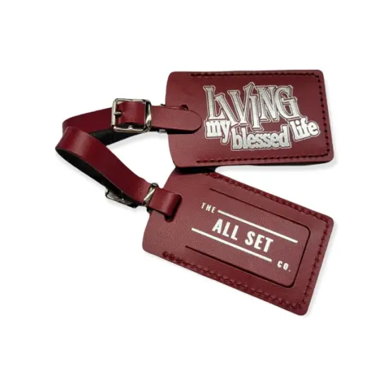 Luggage Tag - Living my Blessed Life White {5}