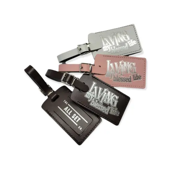 Luggage Tag - Living my Blessed Life Brown {2}