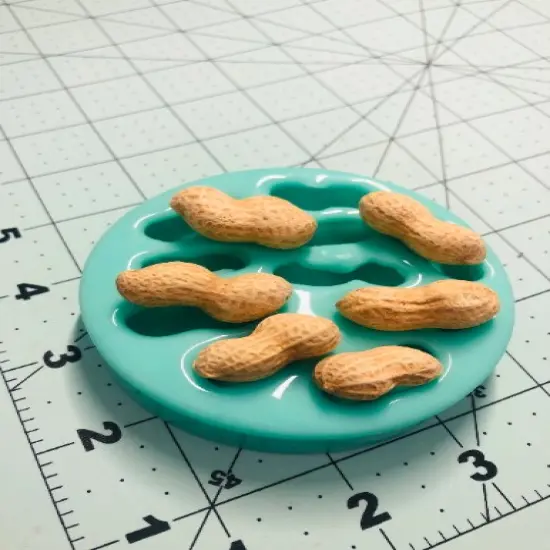 10pc Peanuts with Shell Silicone Mold| Realistic Peanuts| Food Shaped Mold| Candle| Soap | Embeds. Mold for wax| resin|Cla {4}