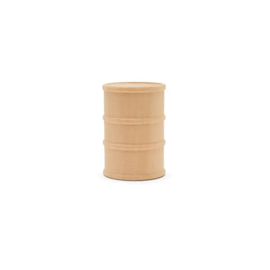 Wooden Oil Barrel 1-5/8 inch for Miniatures, Scale Model, Toy Train| Woodpeckers {5}