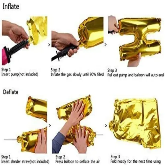 16 inch 3D Gold Happy Birthday Balloons Foil Letters Balloons {2}