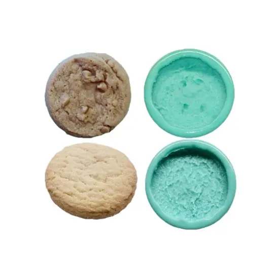 1pc sugar cookie and 1pc chocolate chips cookie Mold | Realistic Food Shape For Soap Embeds | Candle Embeds | Wax Melts Silicone Mold {1}