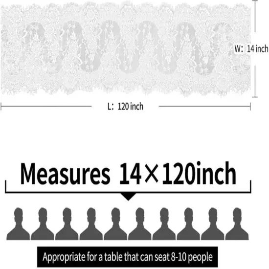 Lace Table Runner Vintage White Lace Rustic Wedding Table Decor {3}