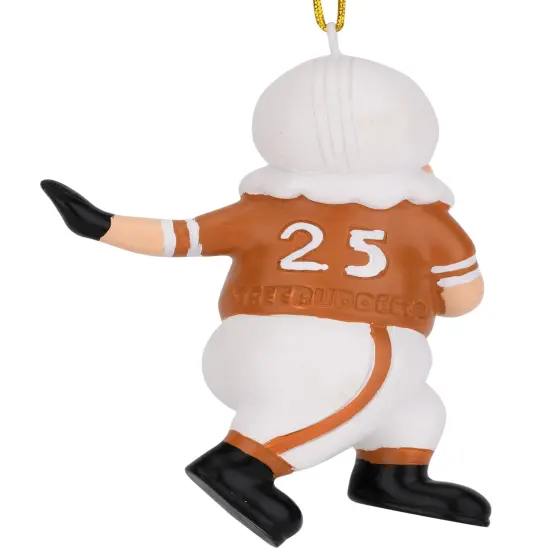 Touchdown Santa Christmas Sports Football Ornament (White & Dirty Orange) {3}