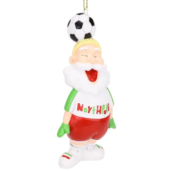Soccer Santa Sports Christmas Ornament {2}