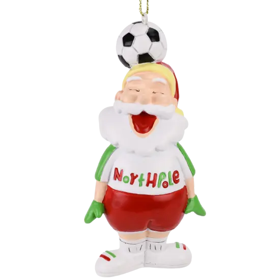 Soccer Santa Sports Christmas Ornament {1}