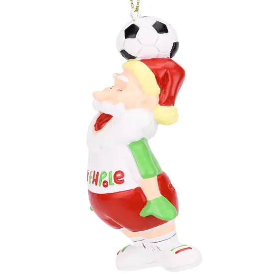 Soccer Santa Sports Christmas Ornament {4}