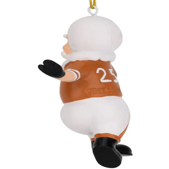 Touchdown Santa Christmas Sports Football Ornament (White & Dirty Orange) {4}