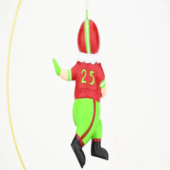 Touchdown Santa Christmas Sports Football Ornament (Xmas Colors) {6}