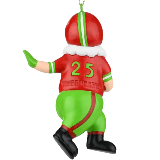 Touchdown Santa Christmas Sports Football Ornament (Xmas Colors) {3}