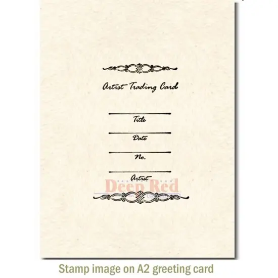 Deep Red Stamps ATC Flourish Rubber Cling Stamp 2 x 3 inches {3}