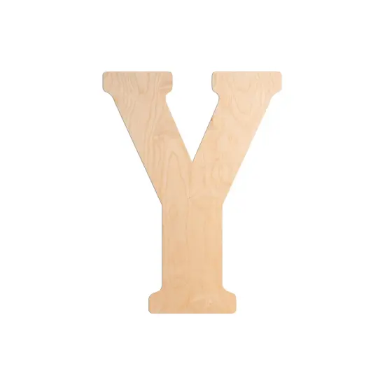 23 In. Letter Y, Unfinished Vintage Wood Letter (Y) {1}