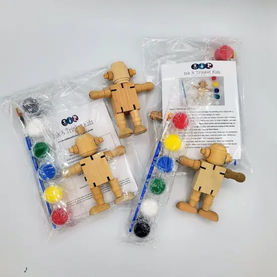 Ink and Trinket Kids DIY Robot Craft Kit, Individually Packaged Party Favor {3}