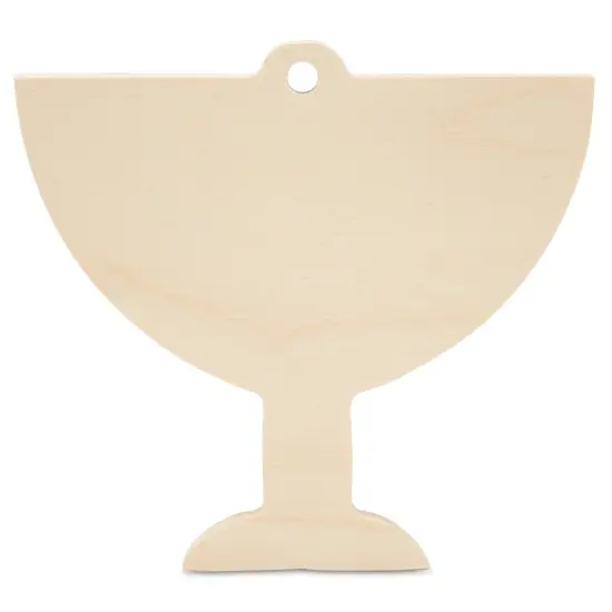 Wooden Hanukkah Menorah Ornament 5" x 5-1/4" | Woodpeckers {1}