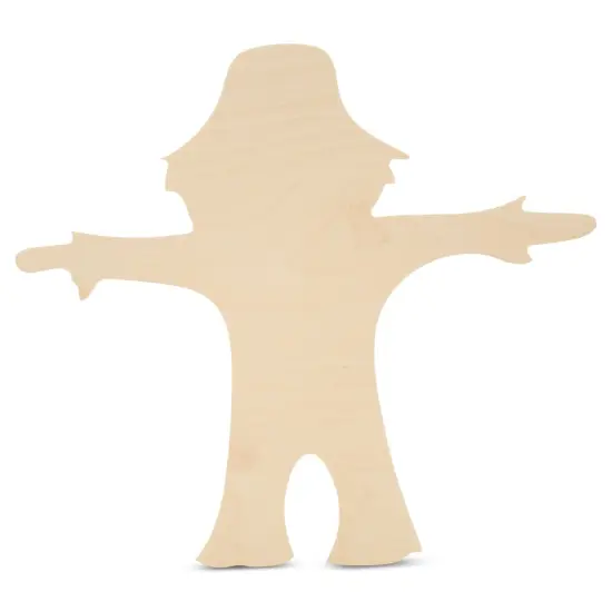 Scarecrow Wood Cutout 12"x13", Unfinished, for Autumn Decor/Crafts | Woodpeckers {1}