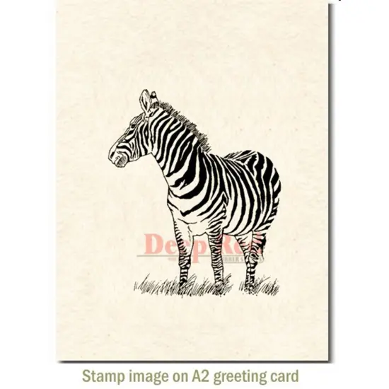 Deep Red Stamps Zebra Rubber Cling Stamp 2.75 x 3.1 inches {3}