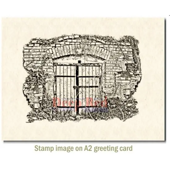 Deep Red Stamps Secret Gate Rubber Cling Stamp 4 x 3 inches {3}