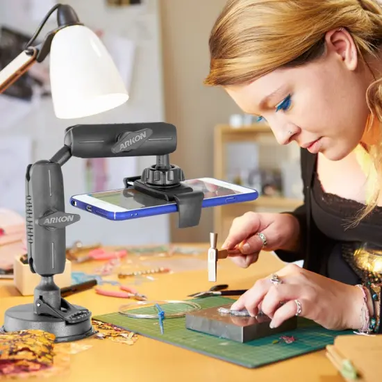 Arkon Mounts MG5RM279 Mobile Grip 5 Robust Phone Mount Holder for iPhone 13 12 11 Galaxy Note 20 S22 S21 {4}