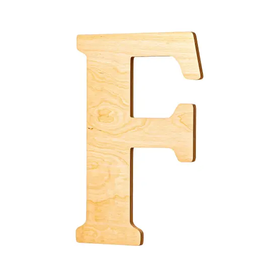 23 In. Letter F, Unfinished Vintage Wood Letter (F) {2}