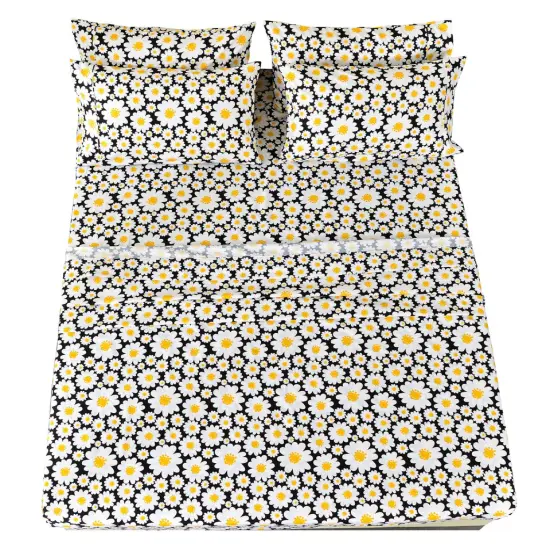 American Home Collection Daisies Bedding Sheets & Pillowcases Set Brushed Microfiber Wrinkle Free Sheet Set {2}