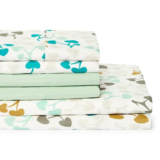 American Home Collection Heart Leaf Romance Bedding Sheets & Pillowcases Set Brushed Microfiber Wrinkle Free Sheet Set {2}