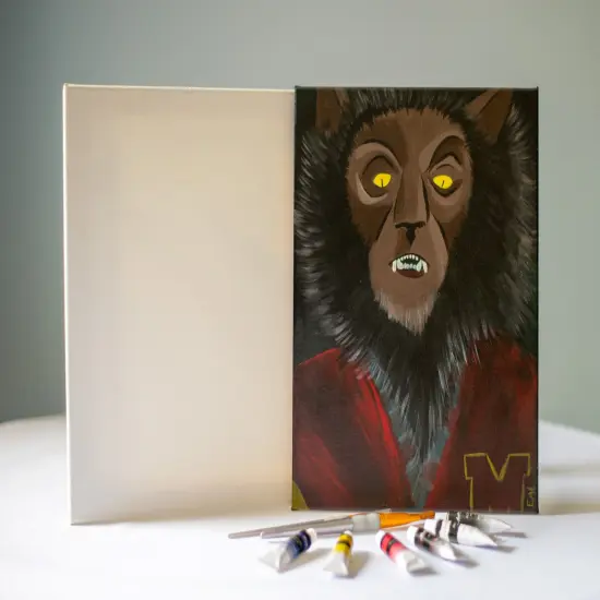 Halloween Paint Kit - Werewolf Masquerade Party Acrylic Painting Kit & Video Lesson, DIY Craft, Beginner Kit, Art Gift Set, Paint At Home {2}