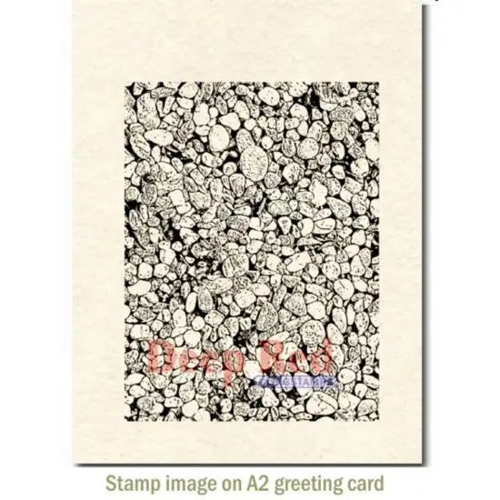 Deep Red Stamps Rocks Background Rubber Cling Stamp 3 x 4 inches {3}