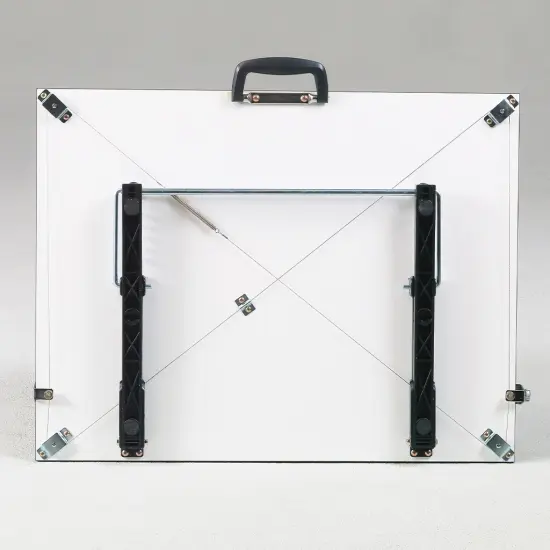 Pro-Draft Deluxe Adjustable Parallel Straightedge Board w/Adjustable Stand, White, 18" x 24" {2}