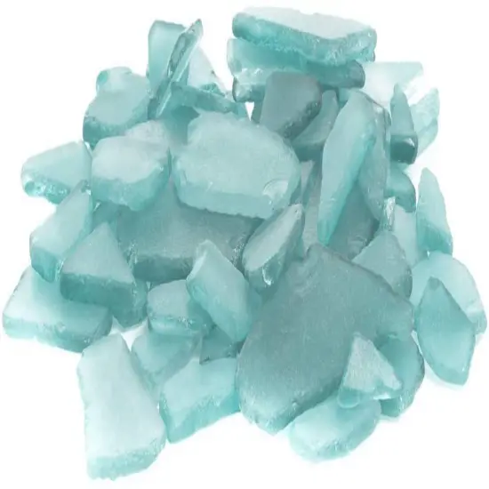 Sea Glass 11 Ounces Aqua Blue Sea Glass - Bulk Seaglass Pieces for Beach Decor & Crafts {1}