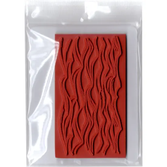 Deep Red Stamps Ocean Waves Rubber Cling Stamp 4.2 x 2.2 inches {4}