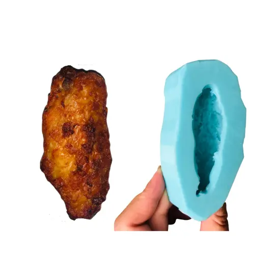 1pc Chicken Wing Wingette Flat Mid Section Silicone Mold| Dessert Shape Silicone Mold| Soap| Candle | Mold for Wax| Mold for Resin {1}