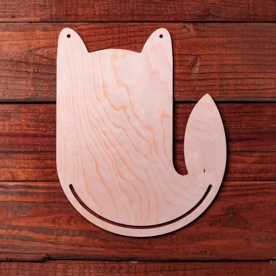 15 in. Unfinished Fiber Art Fox Base {1}